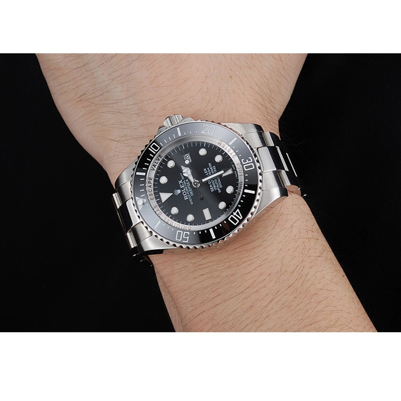 Aaa replica watch Sky Black Dweller Stainless Steel Bracelet Rolex Watch Dial 0721